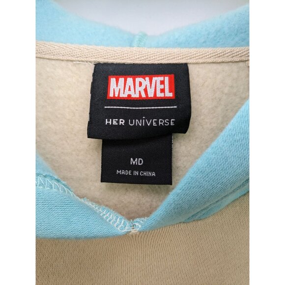 Marvel Loki Pullover Hoodie Adult Size M TVA Colorblock Cosplay Streetwear Comic - Picture 8 of 11